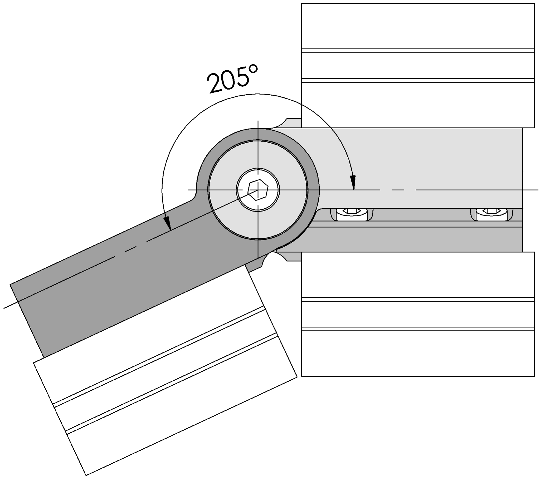 40mm Adjustable Angle Bracket Offset Profile Mount Kit